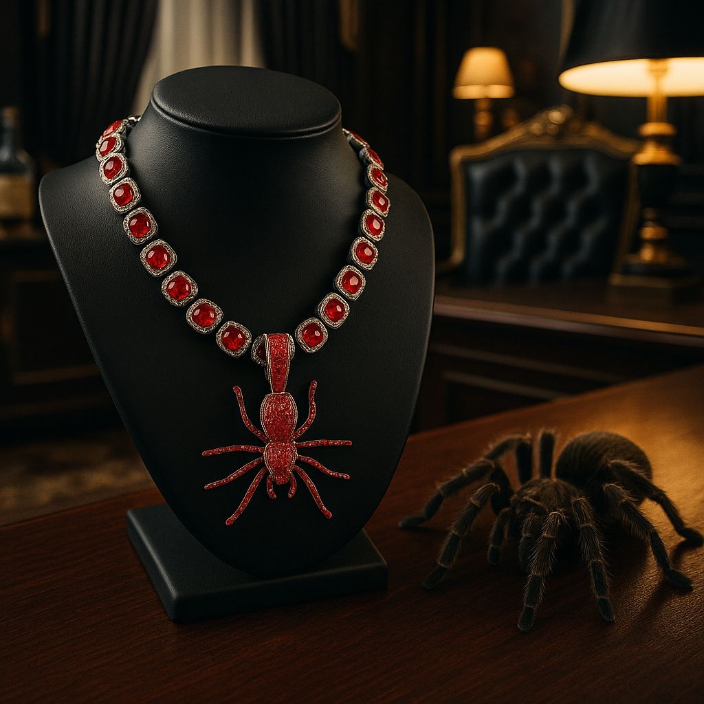 Collar de araña de rubi x ZM