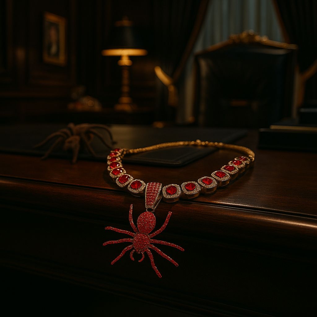 Collar de araña de rubi x ZM